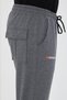 Men's Cotton Cargo Pocket Sweatpants Anthracite Melange 5821-A - 8