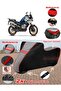 Cf Moto 800Mt Touring Tarpaulin Topcase Compatible Motorcycle Tarpaulin (Grey-Black Red Stitched)