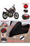 Bmw g 310 Gs Tarpaulin Topcase Compatible Motorcycle Tarpaulin (Grey-Black Red Stitched)