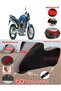 Honda Cb 900 Hornet Tarpaulin Topcase Compatible Motorcycle Tarpaulin (Grey-Black Red Stitched)