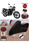 Lifan Em150L Tarpaulin Topcase Compatible Motorcycle Tarpaulin (Grey-Black Red Stitched)