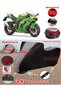 Kawasaki Ninja Zx-10Rr Tarpaulin Topcase Compatible Motorcycle Tarpaulin (Grey-Black with Red Stitching)