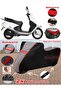 Yuki Tb100T3E Picasso 100 Tarpaulin Topcase Compatible Motorcycle Tarpaulin (Grey-Black Red Stitched)