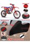 Beta Rr 4t Enduro 350 Tarpaulin Topcase Compatible Motorcycle Tarpaulin (Grey-Black Red Stitched)
