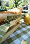 100% Cotton Happy Days Minimal Natural Wooden Bread Basket Tableware and Picnic Set 7 Pcs. - 5