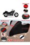 Yamaha Xvs 650 a Tarpaulin Topcase Compatible Motorcycle Tarpaulin (Grey-Black Red Stitched)