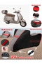 Bisan Sardes 125 Tarpaulin Topcase Compatible Motorcycle Tarpaulin (Grey-Black Red Stitched)