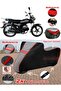 Kral Motor Kr-100-2A Tarpaulin Topcase Compatible Motorcycle Tarpaulin (Grey-Black Red Stitched)