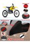 Suzuki Rm Z250 Tarpaulin Topcase Compatible Motorcycle Tarpaulin (Grey-Black Red Stitched)