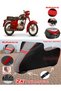 Jawa 250 Ceylan Tarpaulin Topcase Compatible Motorcycle Tarpaulin (Grey-Black Red Stitched)