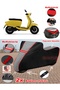 Lambretta V50 Special Tarpaulin Topcase Compatible Motorcycle Tarpaulin (Grey-Black Red Stitched)