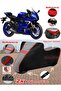 Yamaha R7 Tarpaulin Topcase Compatible Motorcycle Tarpaulin (Grey-Black Red Stitched)