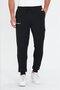 Men's Cotton Cargo Pocket Sweatpants Black 5821-S - 4