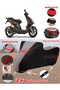 Piaggio Nrg Power 50 Tarpaulin Topcase Compatible Motorcycle Tarpaulin (Grey-Black with Red Stitching)