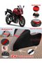 Yamaha Fz1 Fazer Tarpaulin Topcase Compatible Motorcycle Tarpaulin (Grey-Black Red Stitched)