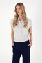 Women's Stone Modal Blend Short Sleeve Polo Neck Sweatshirt 50300763-Vr049 - 3