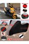 Keeway Focus 150 Tarpaulin Topcase Compatible Motorcycle Tarpaulin (Grey-Black Red Stitched)
