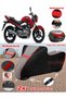 Suzuki Gw250 Inazuma Tarpaulin Topcase Compatible Motorcycle Tarpaulin (Grey-Black Red Stitched)
