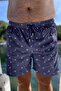 Large Size Water Repellent Digital Printed Men's Beach Sea Shorts Swimsuit - 271-Navy Blue - 2