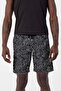 Long Length Model Water Repellent Digital Printed Men's Beach Shorts Swimsuit - 243-Black - 4