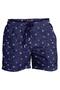 Large Size Water Repellent Digital Printed Men's Beach Sea Shorts Swimsuit - 271-Navy Blue - 4