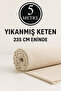 5 Meters Washed Raw Natural Linen Fabric - 235 cm Width - Organic - Natural - Punch - Upholstery Fabric