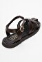 Andres Brown Genuine Leather Women's Sandals - 5
