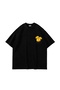 Vortex Static Printed Oversize Unisex Black Tshirt - 3