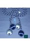 4 Bulk Navy Blue-Light Grey (217) Silk String Wrap Fund Tulle Double Breasted Curtain Ceiling Tie Accessory - 3