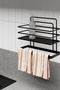 Adhesive Bathroom Shelf Towel Hangers Shelf Shower Shampoo Holder Rack Wall Organizer Organizer Towel Holder - 3