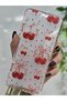 Transparent Phone Case with Cherry and Tiny Hearts Pattern Compatible with Samsung Galaxy A32 - 2