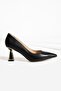 Women's Genuine Leather Stiletto Heels, Black - 2