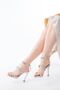 A-40 Silver Stone Platform Heeled Women's Shoes