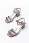 K-888 Women's Platinum Thin Spiral Strap Heeled Shoes - 4