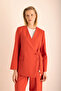 Side Tie Double Breasted Jacket - 3