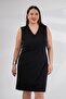 1112041 Women's Zippered Back Detailed Dress Black