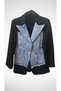 Denim Detaylı Tek Düğmeli İthal Ceket