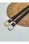 2-Piece Gold Buckle Bridge Women's Belt, Pantalon Belt, Jacket Belt, Shirt Belt - 2