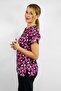 Unisex Pink Hearts Pattern Surgical Doctor Nurse Scrubs Single Top Jersey - 2