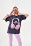 Women's Oversize T-Shirt Front Face Printed - 2