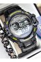 Black Digital Men's Wristwatch with Waterproof Stopwatch - 4