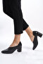 Genuine Leather Black Women's Heeled Leather Shoes Shn-0865 - 7