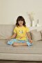 Mother Daughter Short Sleeve Crew Neck Printed Lemon Purple Pajamas Set - 3