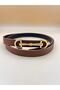 Long Buckle Gold Women's Belt Trouser Belt Dress Belt Shirt Belt Pull Belt - 3