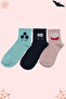 Women's Multicolor Emoji Cotton Scented College Socks 6 Pairs - 3