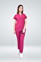 Unisex Cherry Color Lycra Bottom-Top Jersey Set Scrubs