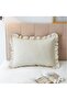 Double Decorative Cotton Pillow Case |   2-Piece Ruffled Raw 50*70 Ornamental Pillow - 3