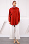 Burgundy Stone Buttoned Modal Shirt - 2