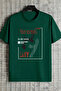 Unisex Bronk City Printed Relaxed Cut Green T-Shirt
