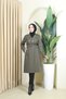 Women's Long Lined Double Breasted Collar Young Sports Large Size Waterproof Trench Coat with Pockets - 7